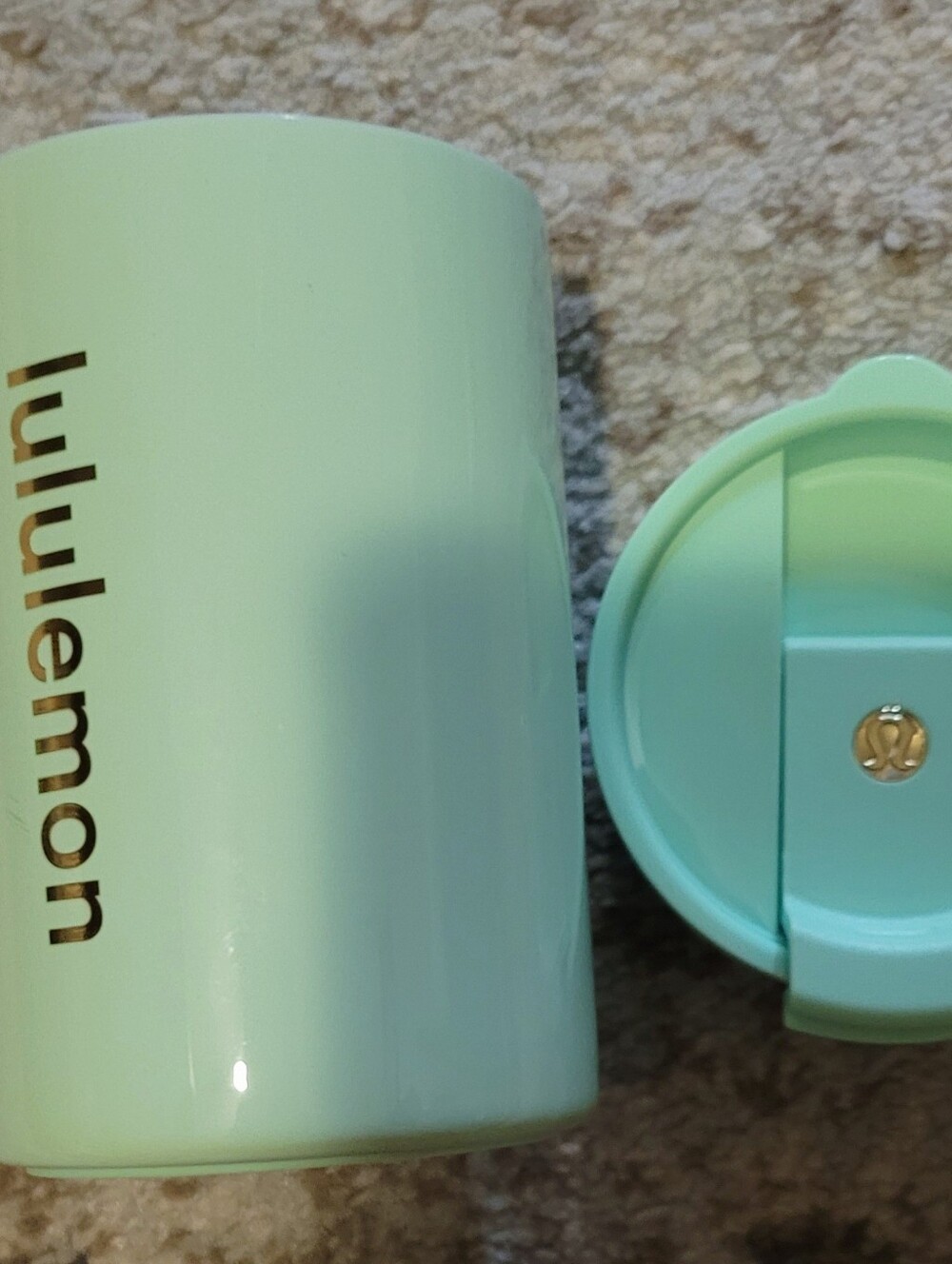 Lululemon Mint Green Travel Tumbler